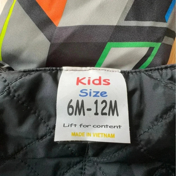 OBERMEYER NWOT MAX BIB WINTER PANT MULTI COLOR BLOCK | 6 MOS - 12 MOS - Picture 10 of 10